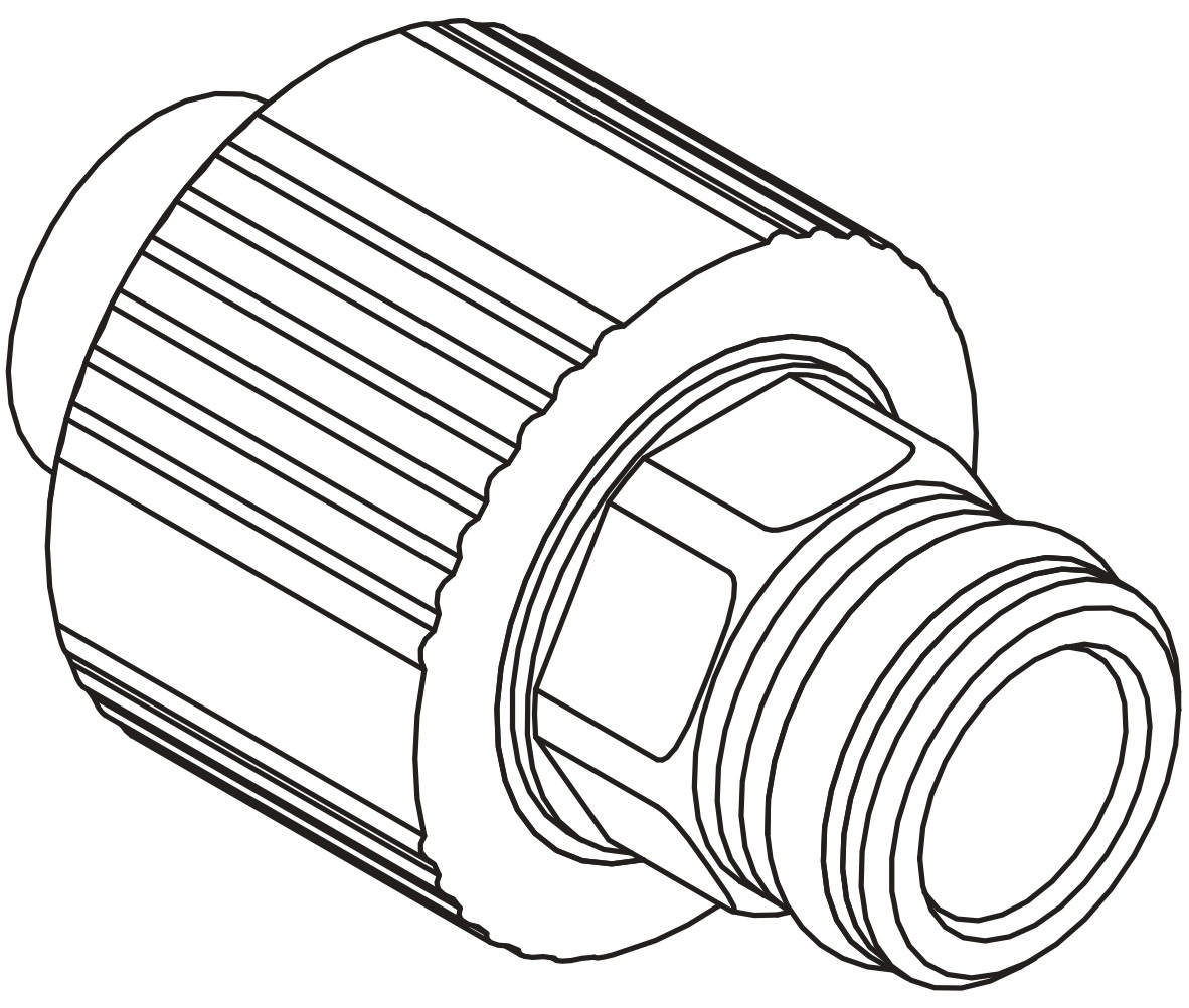 Pièce de transition avec filetage M/M (auto-étanché) - laiton 
