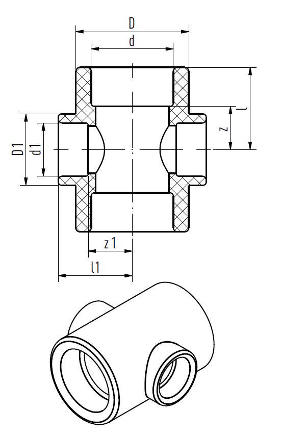 Croix- réduction pièce (red)